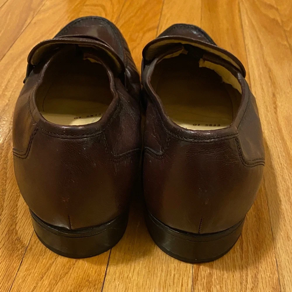 Jarman Men’s Brown Kid Skin Loafers Size 11 EEE Penny Loafer Oxblood New